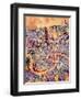 New Orleans Street Map-Michael Tompsett-Framed Art Print