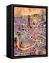 New Orleans Street Map-Michael Tompsett-Framed Stretched Canvas