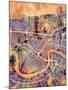 New Orleans Street Map-Michael Tompsett-Mounted Art Print