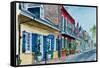 New Orleans, Street Scene, Pierre Hotel-Anthony Butera-Framed Stretched Canvas