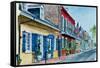 New Orleans, Street Scene, Pierre Hotel-Anthony Butera-Framed Stretched Canvas