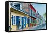 New Orleans, Street Scene, Pierre Hotel-Anthony Butera-Framed Stretched Canvas