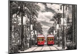 New Orleans Streetcars-null-Mounted Premium Giclee Print