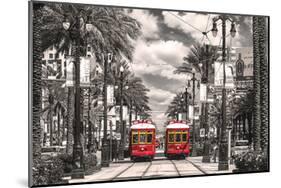 New Orleans Streetcars-null-Mounted Premium Giclee Print