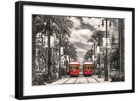 New Orleans Streetcars-null-Framed Art Print