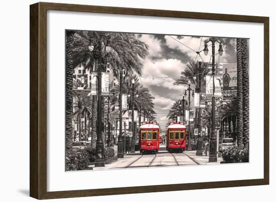 New Orleans Streetcars-null-Framed Art Print