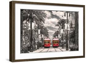 New Orleans Streetcars-null-Framed Art Print