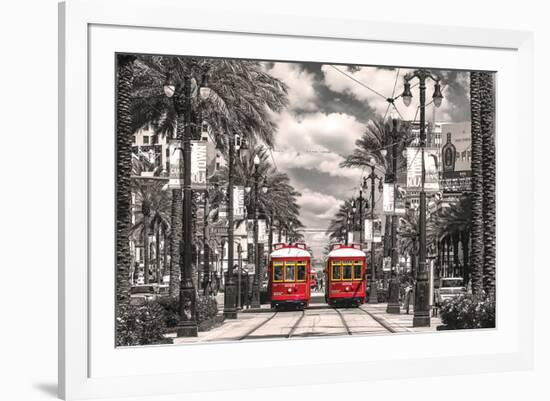 New Orleans Streetcars-null-Framed Art Print