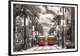 New Orleans Streetcars-null-Framed Art Print