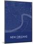 New Orleans, United States of America Blue Map-null-Mounted Poster