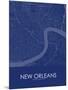 New Orleans, United States of America Blue Map-null-Mounted Poster