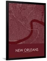 New Orleans, United States of America Red Map-null-Framed Poster
