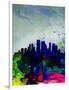 New Orleans Watercolor Skyline-NaxArt-Framed Art Print