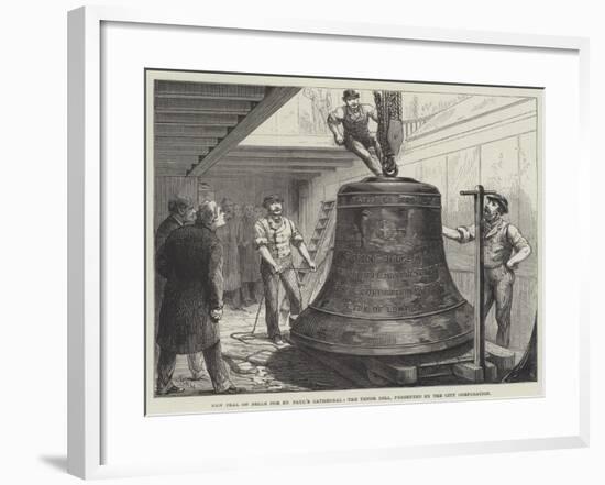 New Peal of Bells for St Paul's Cathedral, the Tenor Bell, Presented by the City Corporation-null-Framed Giclee Print