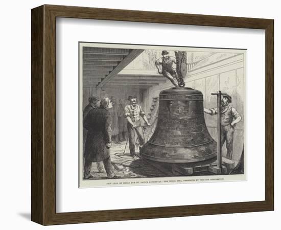 New Peal of Bells for St Paul's Cathedral, the Tenor Bell, Presented by the City Corporation-null-Framed Giclee Print