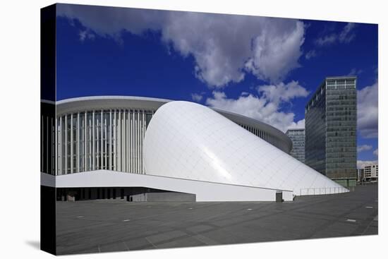 New Philharmonic Hall on Kirchberg in Luxembourg City, Grand Duchy of Luxembourg, Europe-Hans-Peter Merten-Stretched Canvas