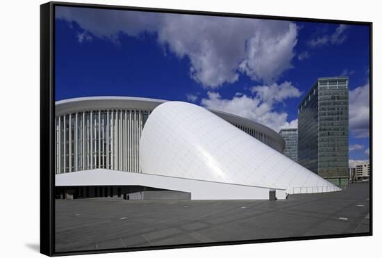 New Philharmonic Hall on Kirchberg in Luxembourg City, Grand Duchy of Luxembourg, Europe-Hans-Peter Merten-Framed Stretched Canvas