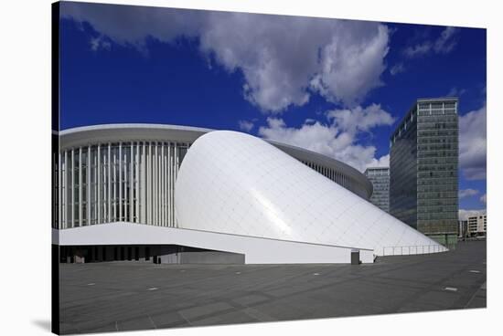 New Philharmonic Hall on Kirchberg in Luxembourg City, Grand Duchy of Luxembourg, Europe-Hans-Peter Merten-Stretched Canvas