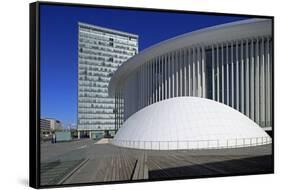 New Philharmonic Hall on Kirchberg in Luxembourg City, Grand Duchy of Luxembourg, Europe-Hans-Peter Merten-Framed Stretched Canvas