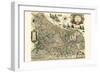 New Picture Of The 17 Provinces Of Lower Germany-Willem Janszoon Blaeu-Framed Premium Giclee Print