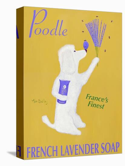 New Poodle Lavender-Ken Bailey-Stretched Canvas