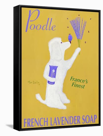 New Poodle Lavender-Ken Bailey-Framed Stretched Canvas