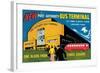 New Port Authority Bus Terminal-null-Framed Art Print