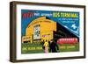 New Port Authority Bus Terminal-null-Framed Art Print