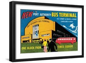 New Port Authority Bus Terminal-null-Framed Art Print