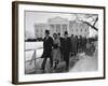 New Pres. John F. Kennedy and Wife Jacqueline Kennedy and Others Walking to His Inauguration-null-Framed Photographic Print