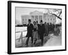 New Pres. John F. Kennedy and Wife Jacqueline Kennedy and Others Walking to His Inauguration-null-Framed Photographic Print