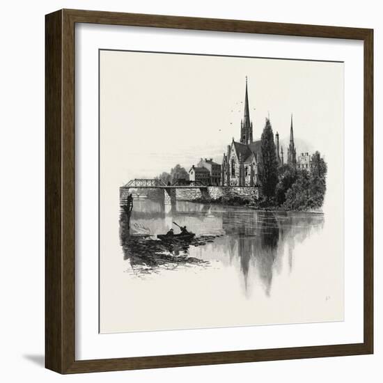 New Presbyterian Church, Galt, Canada, Nineteenth Century-null-Framed Giclee Print