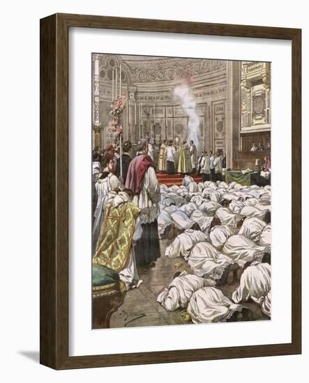 New Priests at Rome-Achille Beltrame-Framed Art Print