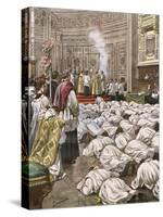 New Priests at Rome-Achille Beltrame-Stretched Canvas