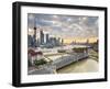 New Pudong Skyline; Waibaidu (Garden) Bridge; Looking across the Huangpu River from the Bund; Shang-Gavin Hellier-Framed Photographic Print