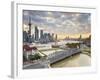 New Pudong Skyline; Waibaidu (Garden) Bridge; Looking across the Huangpu River from the Bund; Shang-Gavin Hellier-Framed Photographic Print