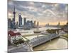 New Pudong Skyline; Waibaidu (Garden) Bridge; Looking across the Huangpu River from the Bund; Shang-Gavin Hellier-Mounted Photographic Print