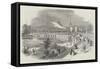 New Railway and General Traffic Bridge at Dresden-null-Framed Stretched Canvas
