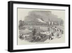 New Railway and General Traffic Bridge at Dresden-null-Framed Giclee Print