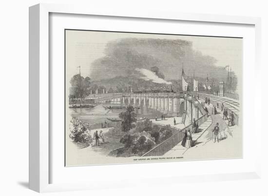 New Railway and General Traffic Bridge at Dresden-null-Framed Giclee Print