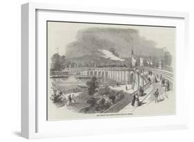 New Railway and General Traffic Bridge at Dresden-null-Framed Giclee Print