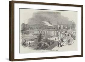 New Railway and General Traffic Bridge at Dresden-null-Framed Giclee Print