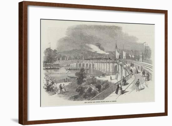 New Railway and General Traffic Bridge at Dresden-null-Framed Giclee Print