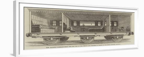 New Railway Carriage Built for the Use of the Prince and Princess of Wales on the Great Eastern Rai-null-Framed Giclee Print