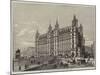 New Railway Hotel at the London and North-Western Terminus, Lime-Street, Liverpool-null-Mounted Giclee Print