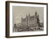 New Railway Hotel at the London and North-Western Terminus, Lime-Street, Liverpool-null-Framed Giclee Print