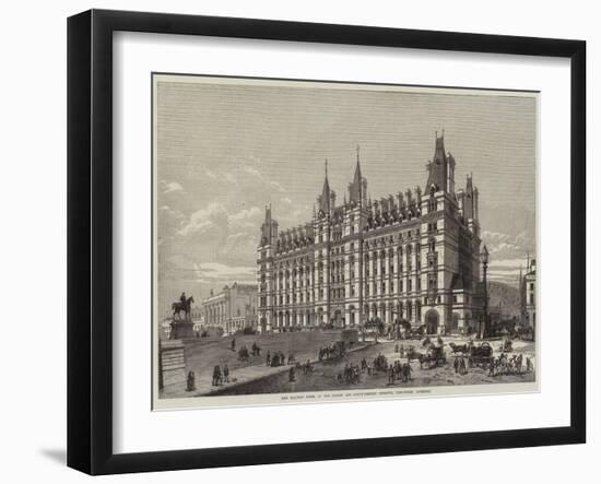 New Railway Hotel at the London and North-Western Terminus, Lime-Street, Liverpool-null-Framed Giclee Print