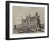 New Railway Hotel at the London and North-Western Terminus, Lime-Street, Liverpool-null-Framed Giclee Print