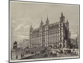 New Railway Hotel at the London and North-Western Terminus, Lime-Street, Liverpool-null-Mounted Giclee Print