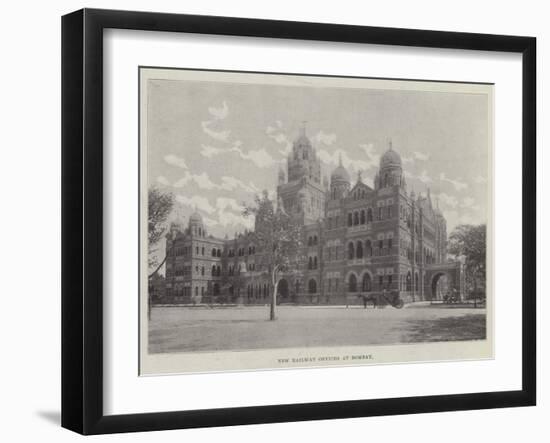 New Railway Offices at Bombay-null-Framed Giclee Print